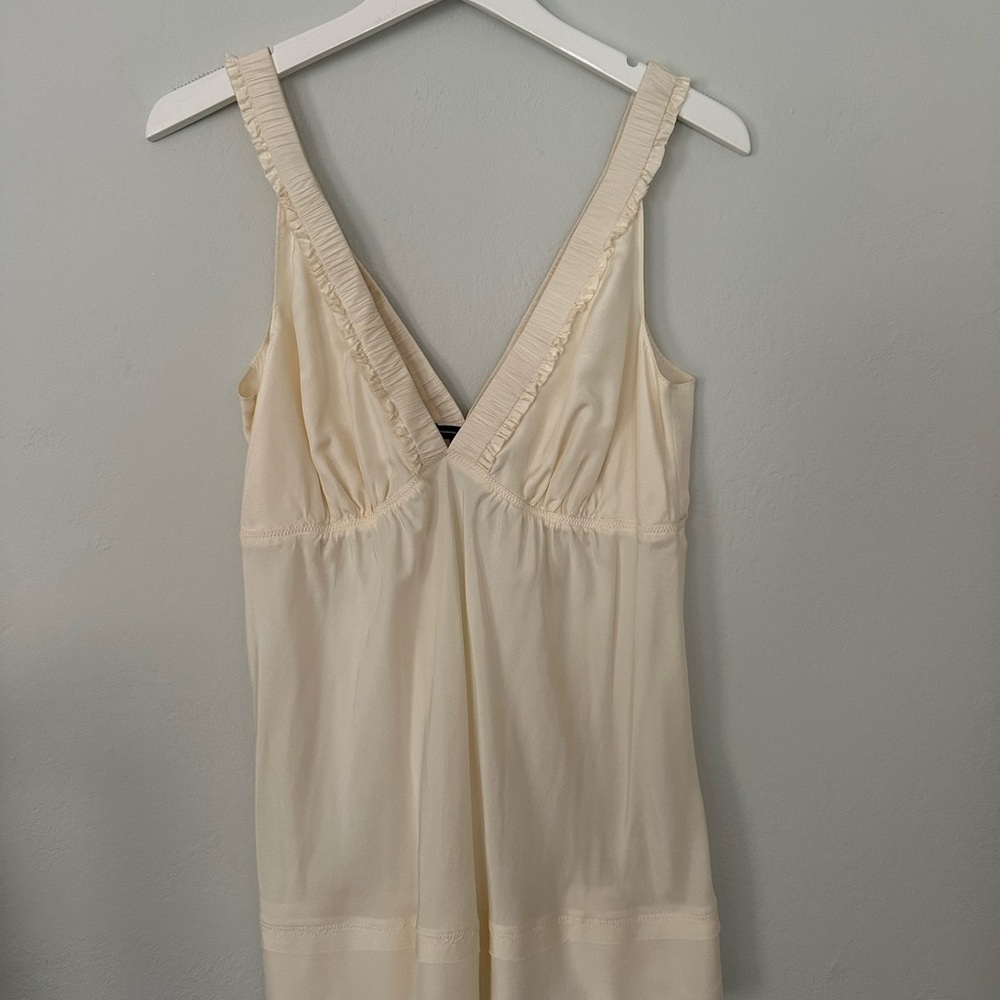 Elegant Cream Silk Women's Tank